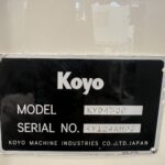 Koyo Machinery Industries Vertical Double-Sided Surface Grinder KVD450C 2007 Nameplate Photo