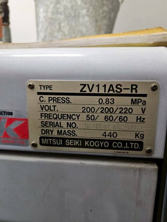 Mitsui Seiki Compressor ZV11AS-R (Nameplate Photo)