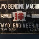 taiyo bendingmachine nameplate