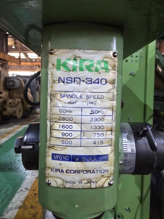 Kira Bench Drilling Machine NSD-340 Nameplate Photo