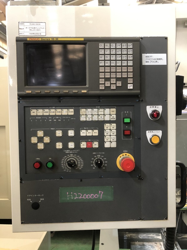 MILLAC-852V/Control panel