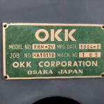 OKK CNC Vertical Milling Machine RRM-2V 1994 Nameplate Photo