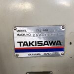 Takisawa Lathe 2m and Over TAL-460 1998 Nameplate Photo