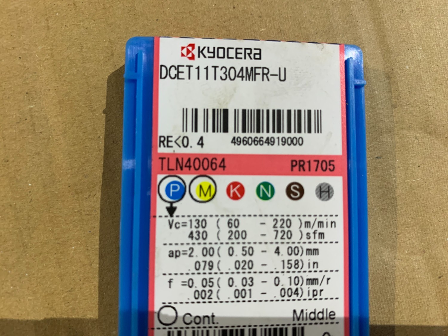 中古Cutting Exchange Chip 【チップ】DCET11T304MFR-U  京セラ/Kyocera