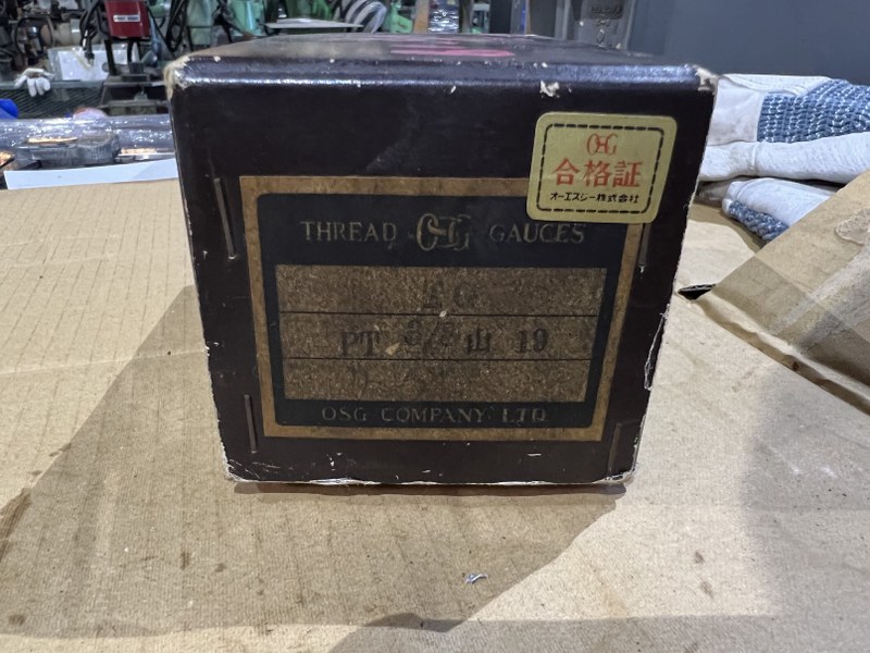 中古その他ねじ切り・ネジ造形工具 【管用テ－パねじ ゲージセット】PT⅜-19 OSG オーエスジー