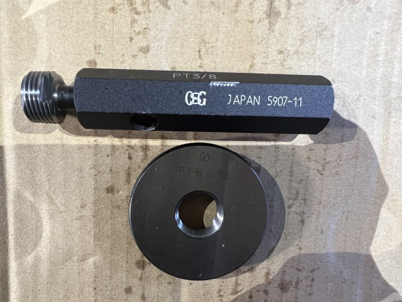 中古Other Screw tools 【管用テ－パねじ ゲージセット】PT⅜-19 OSG オーエスジー