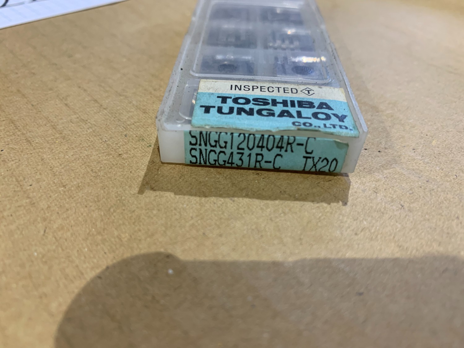 中古Cutting Exchange Chip 【チップ】SNGG120404R-C TX20 TUNGALOY/タンガロイ