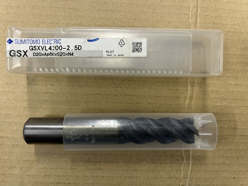 中古End mill(Square) 【防振エンドミル(4枚刃)】GSXVL 4200-2.5D SUMIMOTO ELECTRIC