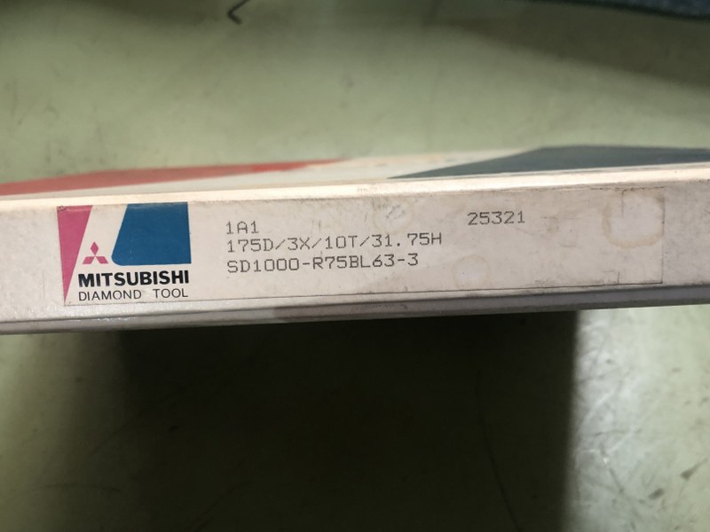 中古その他 【ダイヤモンドホイール】SD1000-R75BL63-3 三菱マテリアル / MITSUBISHI