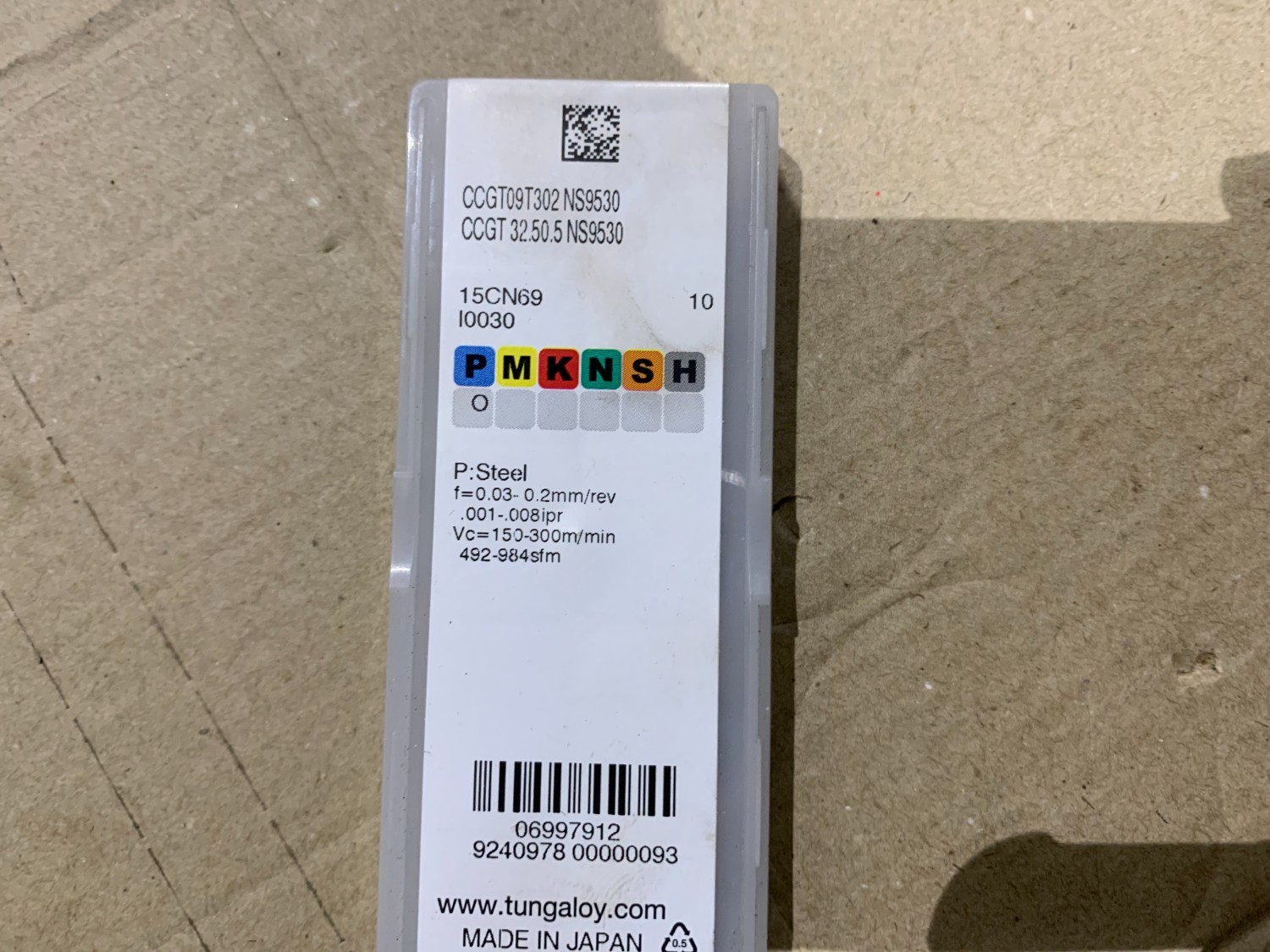 中古Cutting Exchange Chip 【チップ】 CCGT09T302-NS9530  タンガロイ/Tungaloy