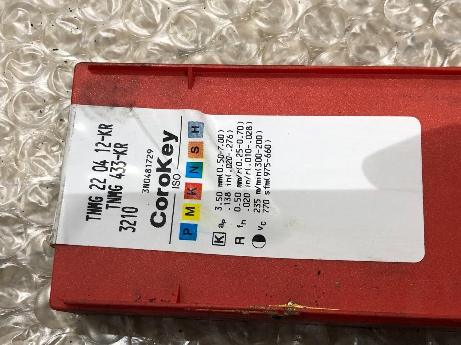 中古その他 【チップ】TNMG22 04 12-KR(TNMG433-KR) サンドビック