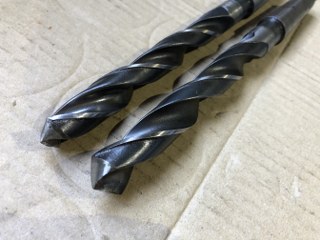 中古Taper shank drills 【テーパーシャンクドリル2本】φ15,φ15.8 NACHI FORGE