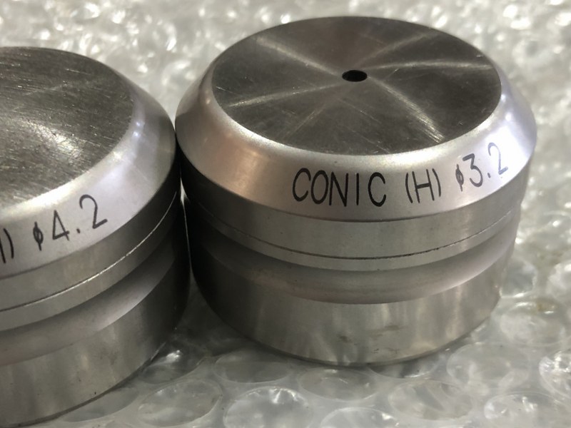 中古ダイ 【タレパン金型（ダイ）3個】①φ3.1②φ4.2③φ3.2 コニック/Conic