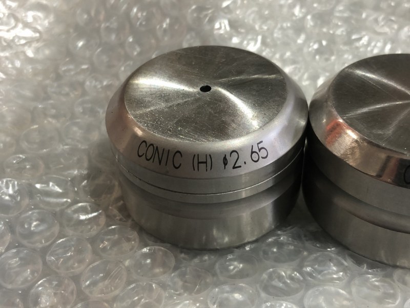 中古ダイ 【タレパン金型（ダイ）2個】①φ2.65②φ2.7 コニック/Conic