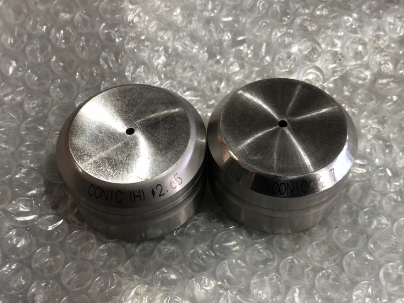 中古ダイ 【タレパン金型（ダイ）2個】①φ2.65②φ2.7 コニック/Conic