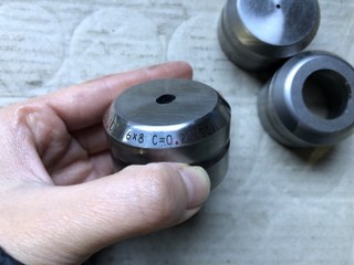 中古ダイ 【タレパン金型（ダイ）3個】①6x8 C=0.2　②1.9　③24.5 コニック/Conic