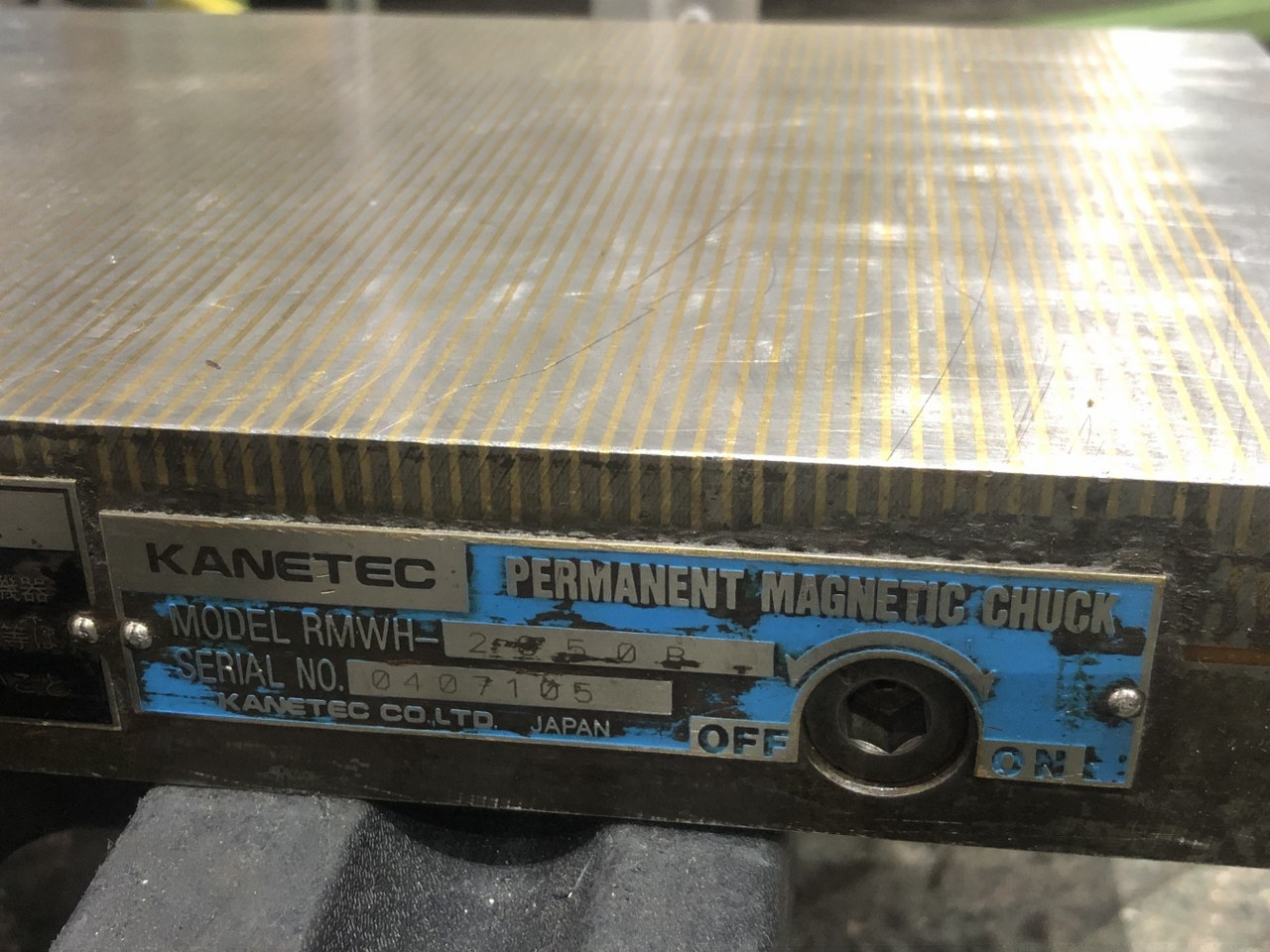 中古Permanent magnetic chuck 【永磁マグネットチャック】RMWH-2050B カネテック/KANETEC