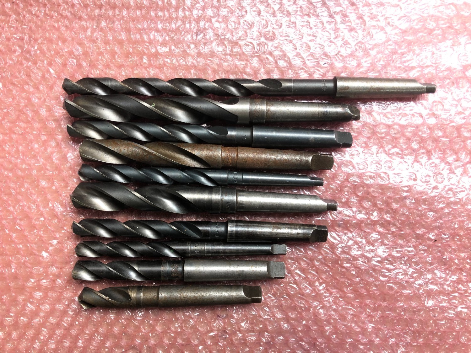 中古Taper shank drills テーパーシャンクドリル10本 様々なメーカーやサイズがあります。