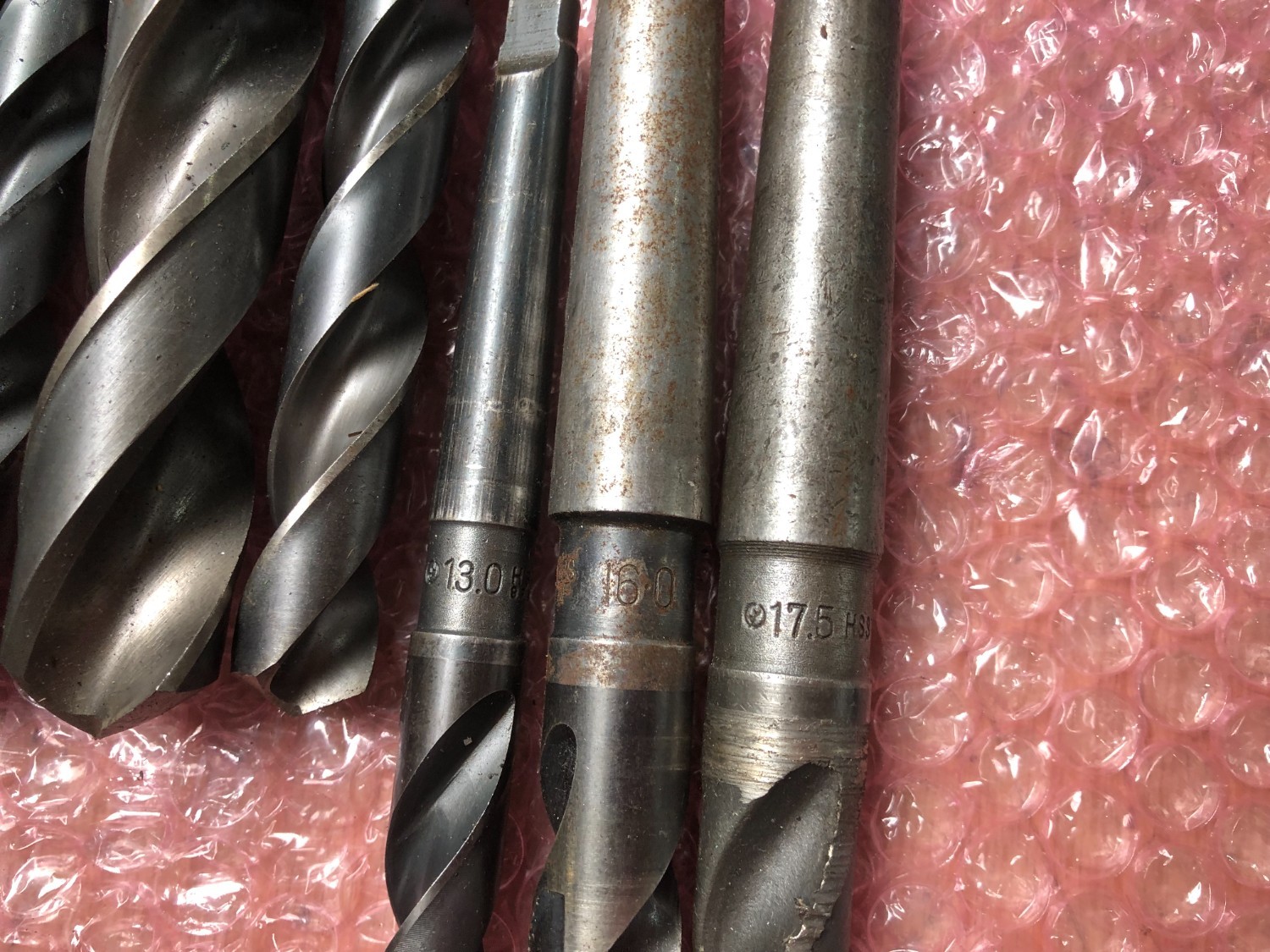 中古Taper shank drills テーパーシャンクドリル10本 様々なメーカーやサイズがあります。