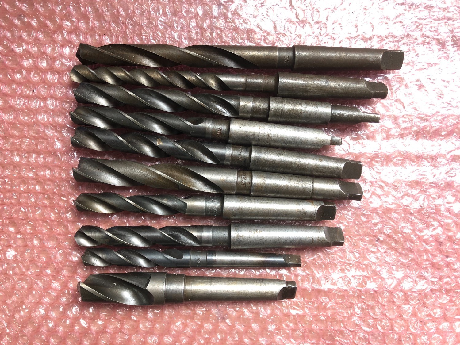 中古Taper shank drills テーパーシャンクドリル10本 様々なメーカーやサイズがあります。