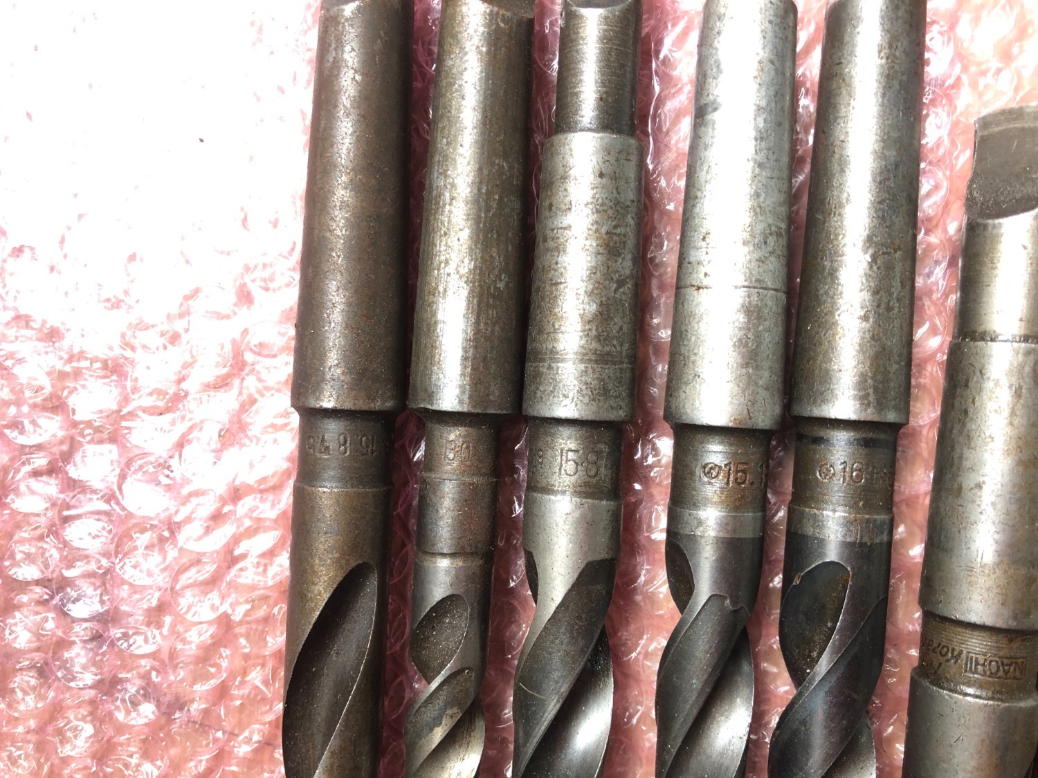 中古Taper shank drills テーパーシャンクドリル10本 様々なメーカーやサイズがあります。