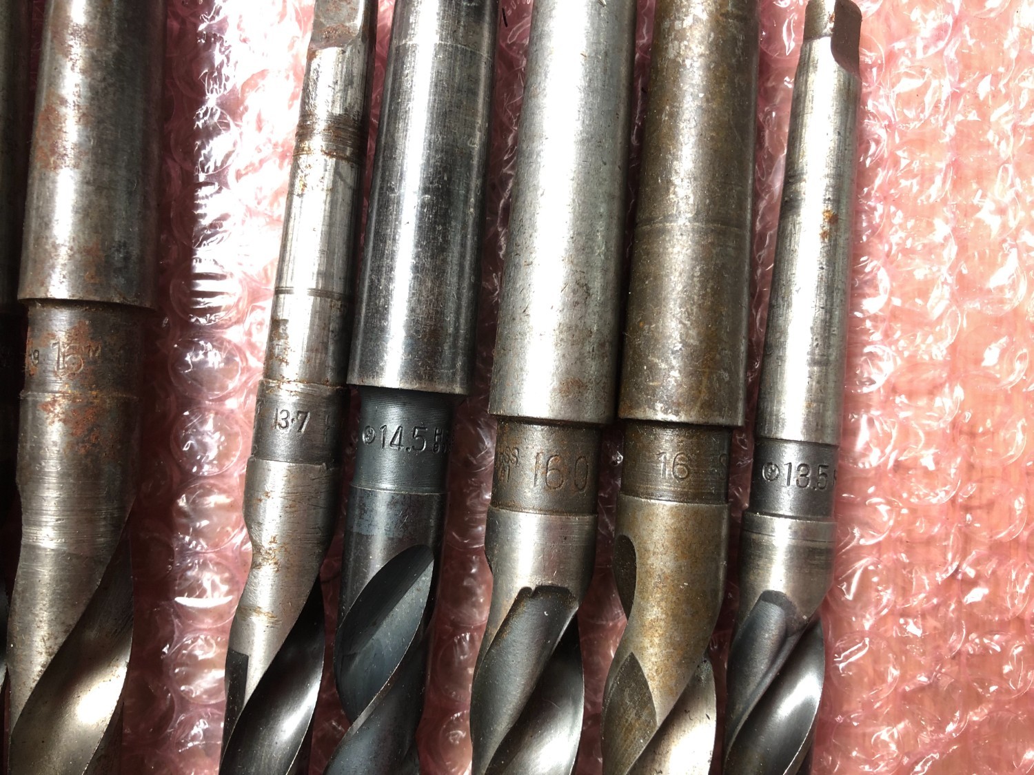 中古Taper shank drills テーパーシャンクドリル10本 様々なメーカーやサイズがあります。