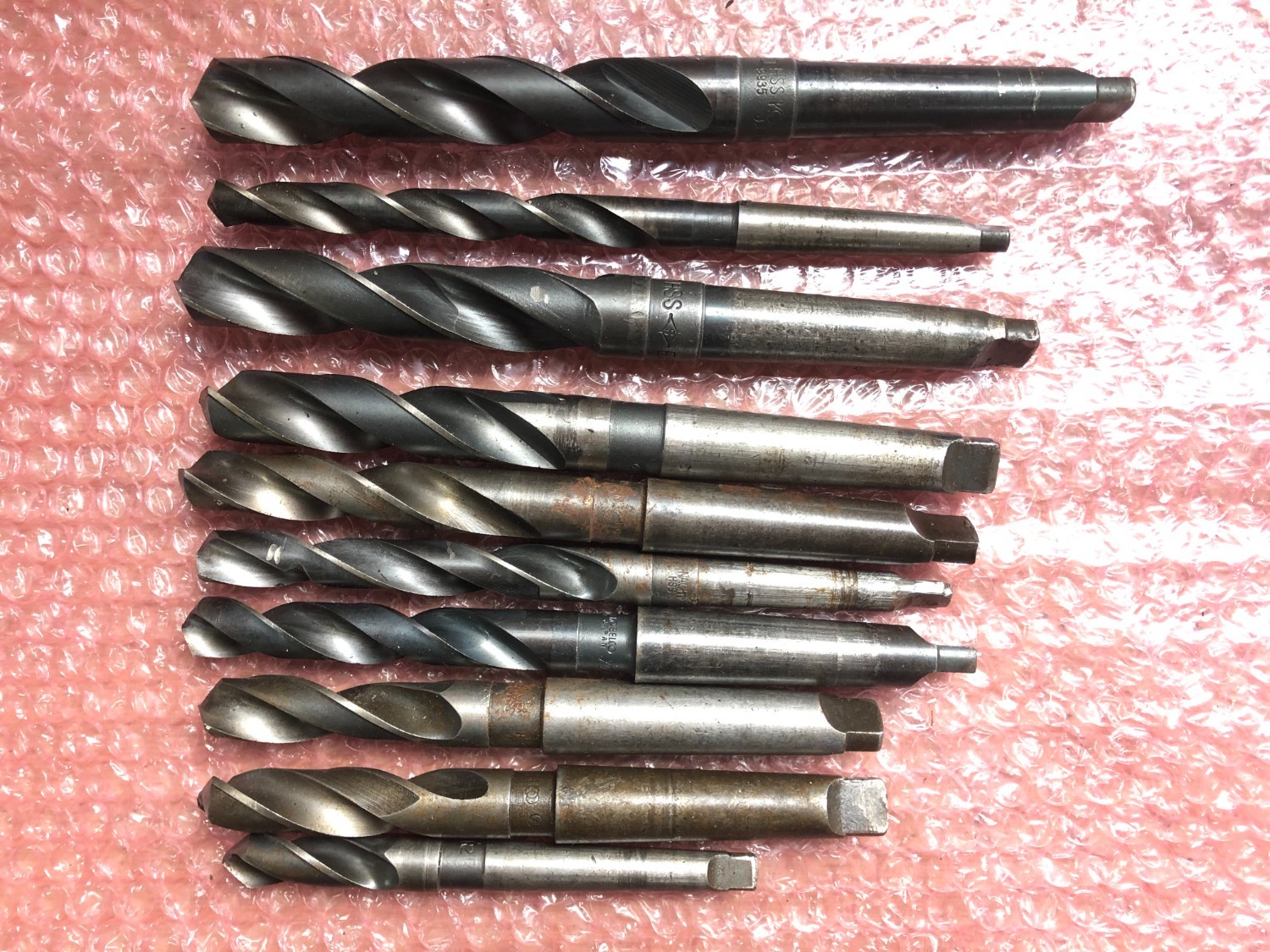 中古Taper shank drills テーパーシャンクドリル10本 様々なメーカーやサイズがあります。