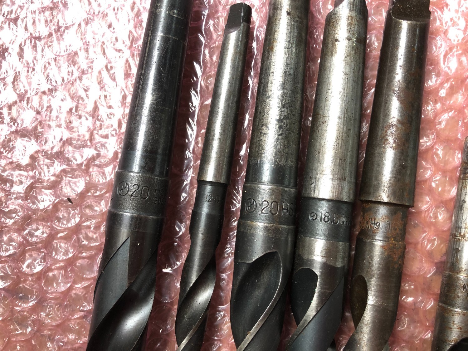 中古Taper shank drills テーパーシャンクドリル10本 様々なメーカーやサイズがあります。