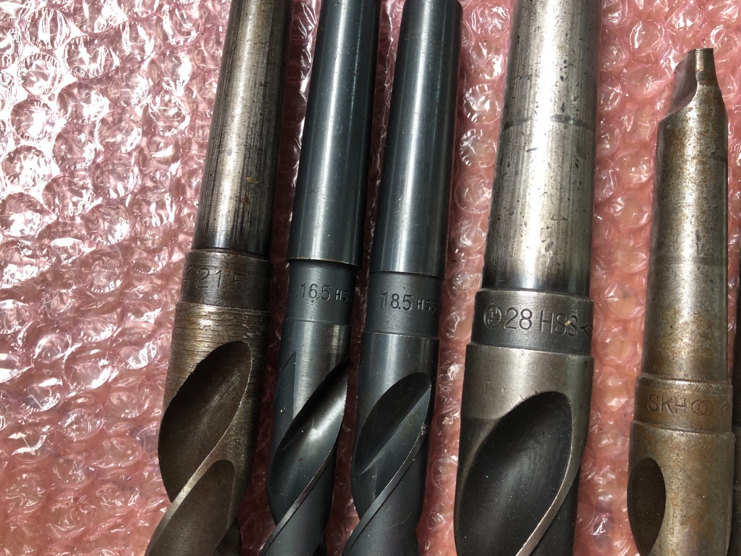 中古Taper shank drills テーパーシャンクドリル14本 様々なメーカーやサイズがあります。