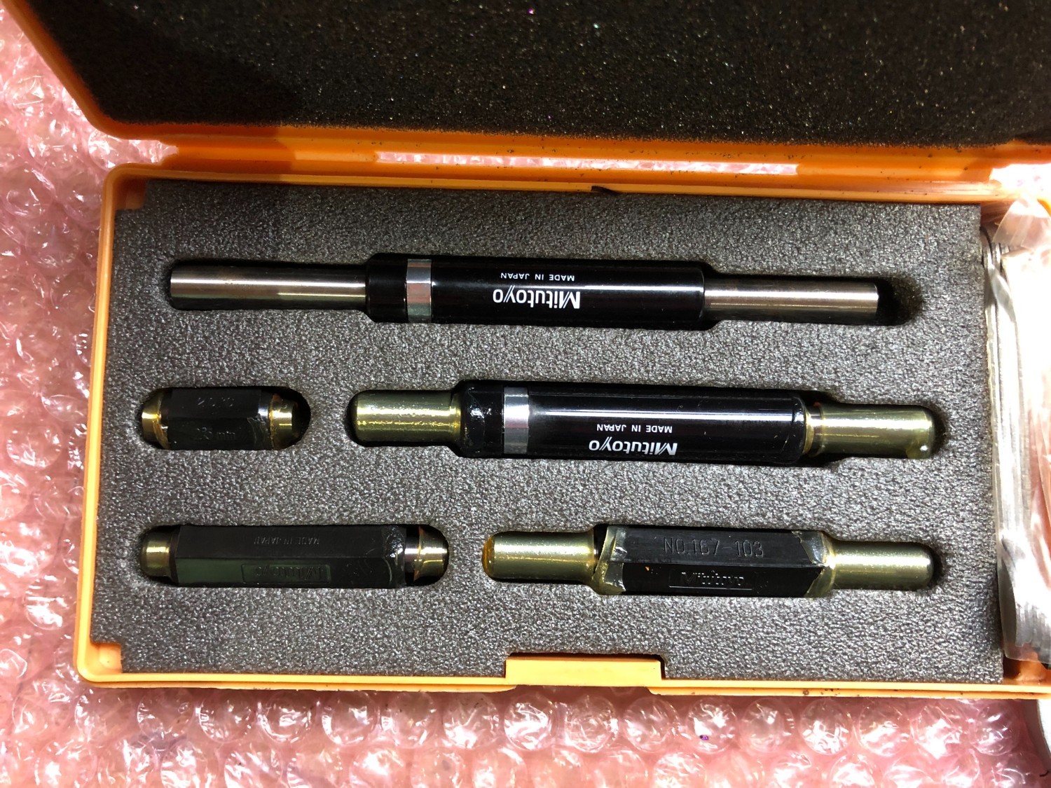 中古Outside micrometer 【標準外側マイクロメーターセット】103-913(OMST-150) ミツトヨ/Mitutoyo