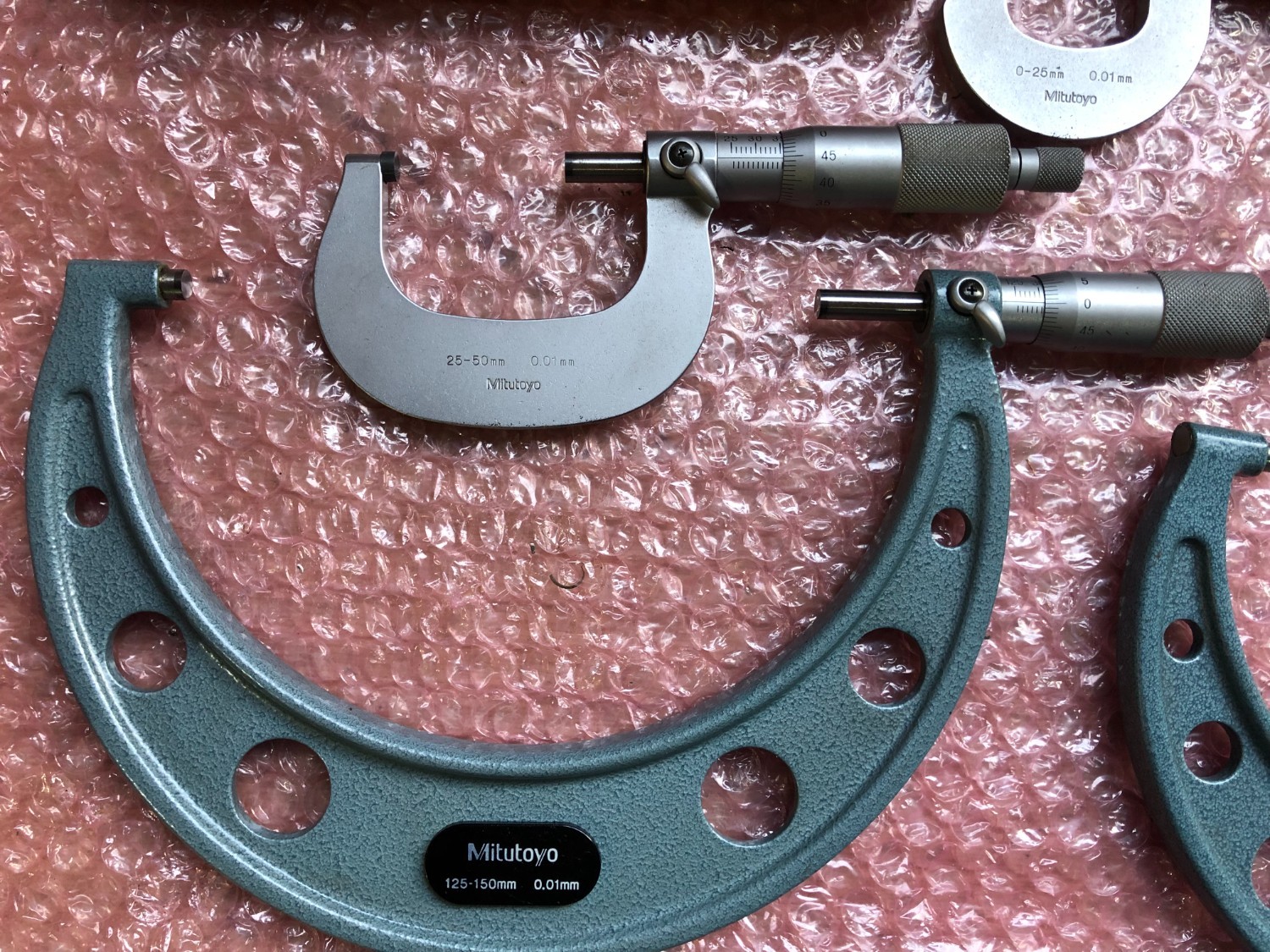 中古Outside micrometer 【標準外側マイクロメーターセット】103-913(OMST-150) ミツトヨ/Mitutoyo