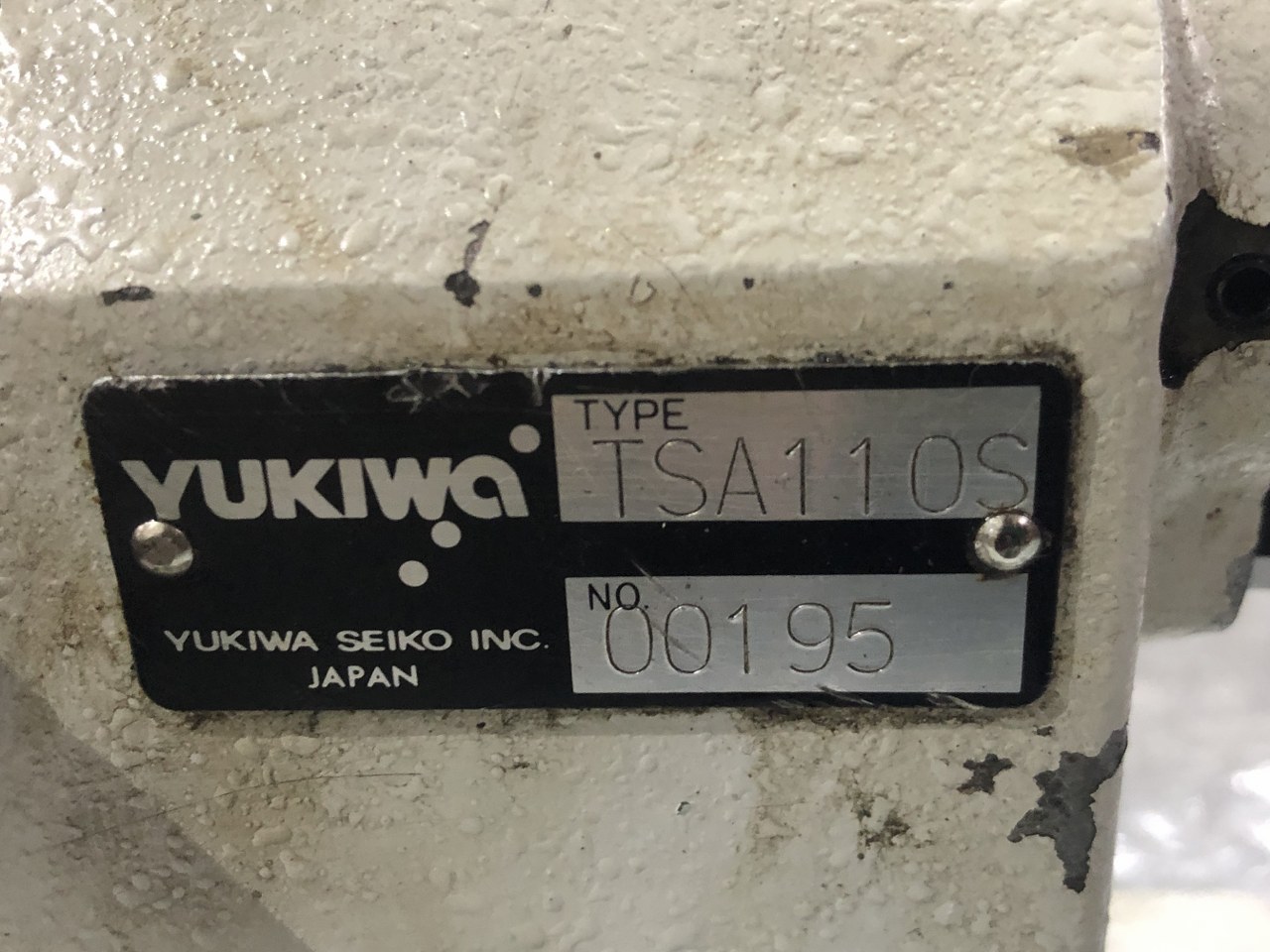 中古お買い得品・1山販売等 【手動式テールストック】TSA110S YUKIWA / ユキワ