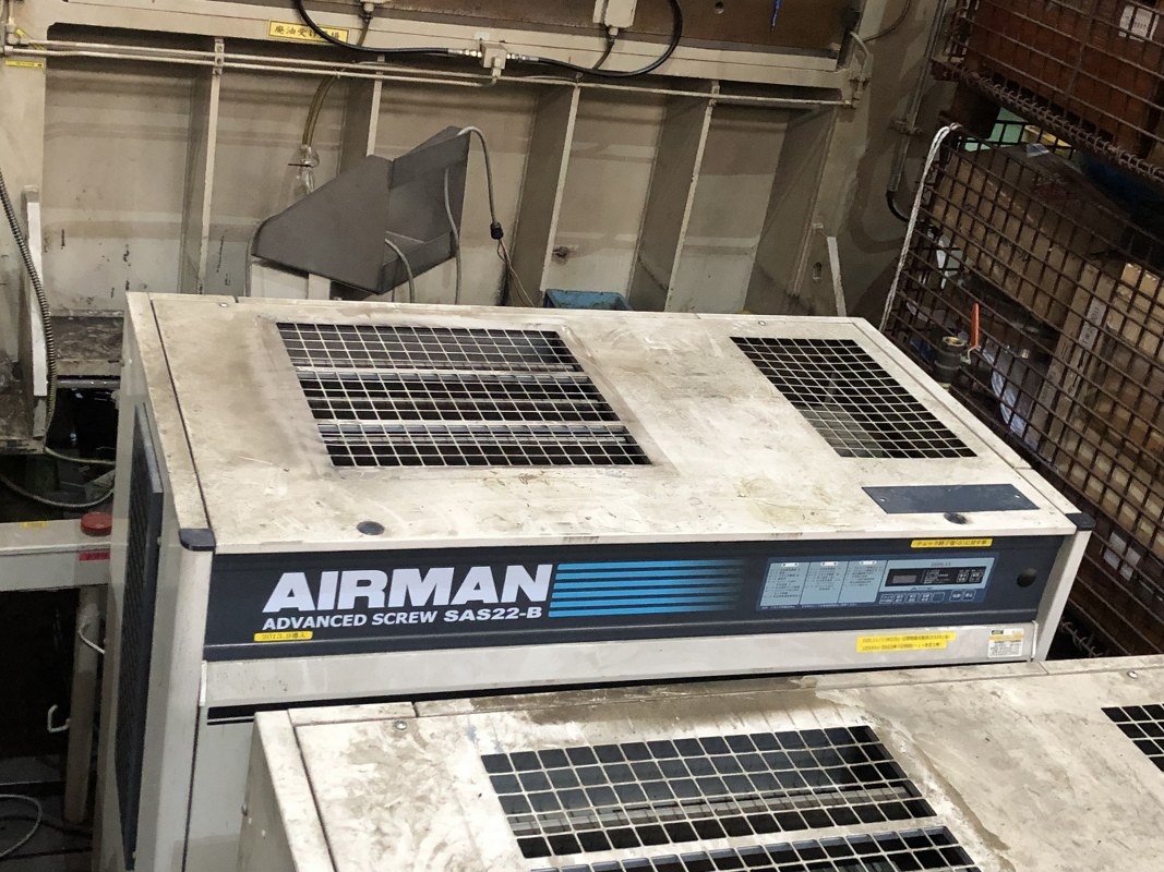 中古コンプレッサー 22Kwスクリューコンプレッサー【SAS22-B】  AIRMAN 北越工業株式会社