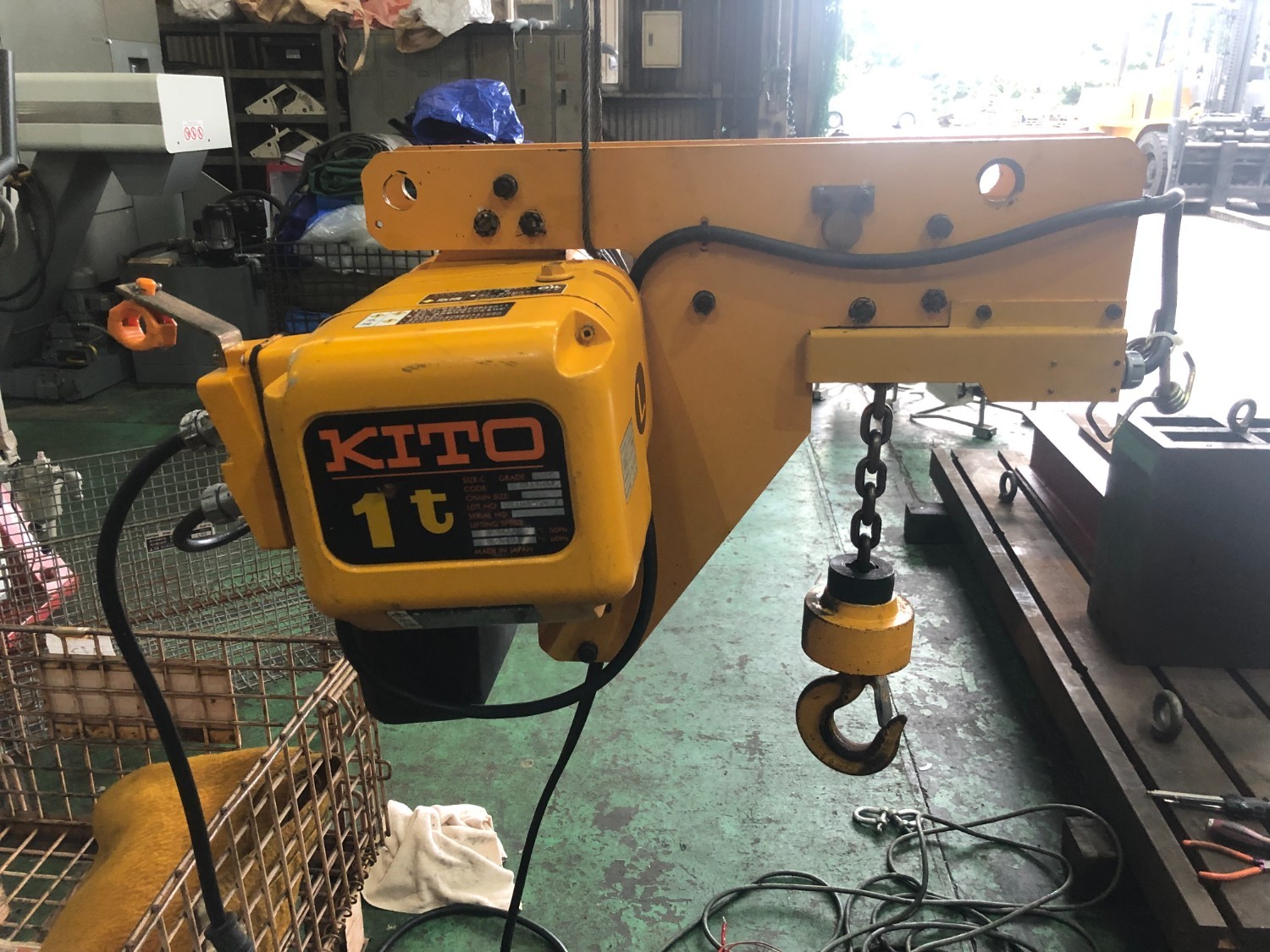 中古Other 【キトー チェーンブロック 1t(電気ホイスト)】1ｔ揚程4.2m KITO