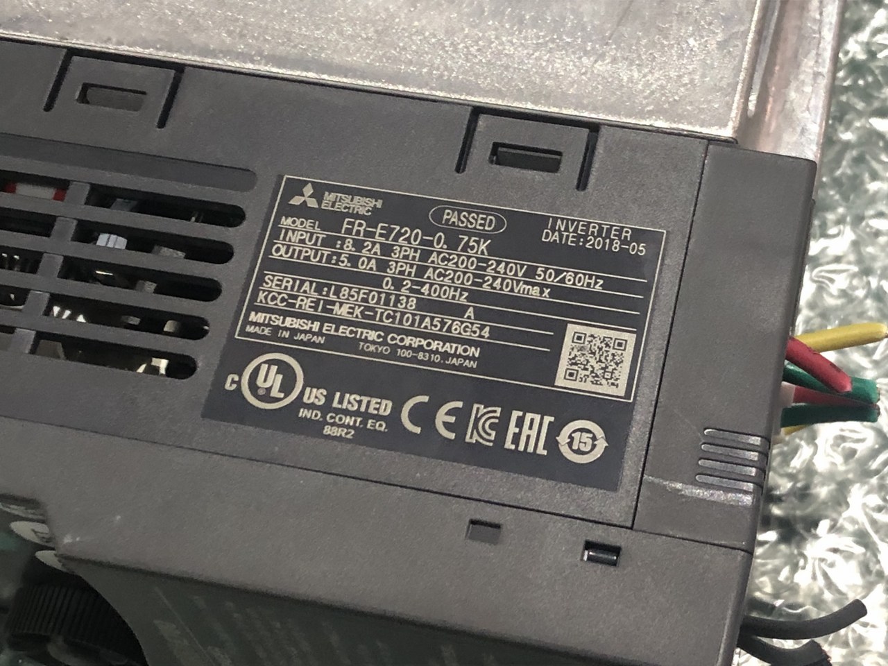 中古お買い得品・1山販売等 【インバーター】FR-E720-0.75K 三菱/MITSUBISHI