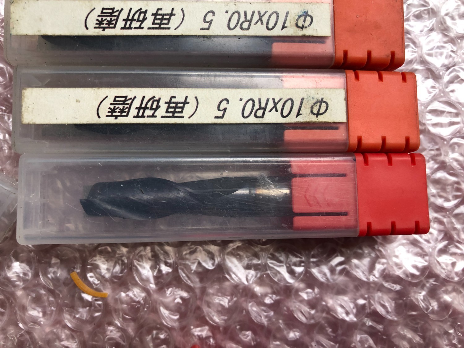 中古End mill(Square) 【エンドミル4本】φ10xR0.5 unknow